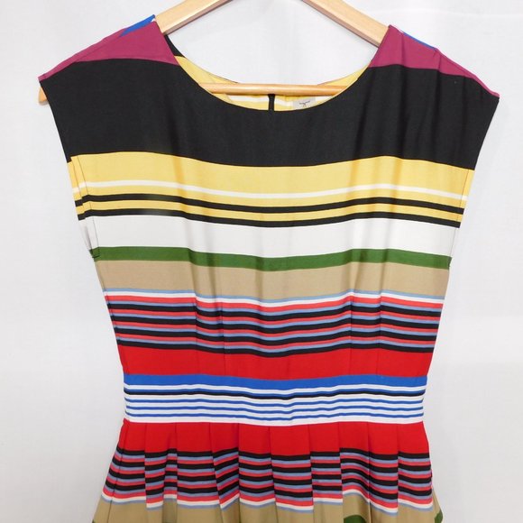 TRISTAN Womens 2 Spring Multicolour Floral Striped sleeveless Cheerful Dress - Picture 3 of 10